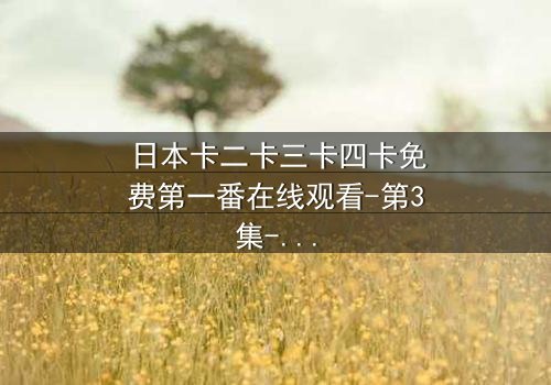 日本卡二卡三卡四卡免费第一番在线观看-第3集-揭开隐藏的真相,你敢直面吗?