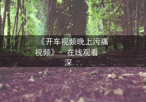 《开车视频晚上污痛 视频》- 在线观看 - 深夜的禁忌之旅,你敢点开吗?